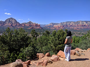The view on moutains above Sedona from the Sedona airport
