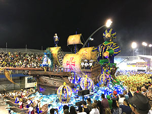 The image from Samba School Carnival, Sao Paulo