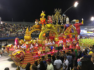 The image from Samba School Carnival, Sao Paulo