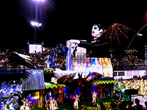 The image from Samba School Carnival, Sao Paulo