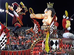 The image from Samba School Carnival, Sao Paulo