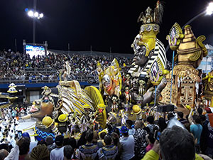 The image from Samba School Carnival, Sao Paulo