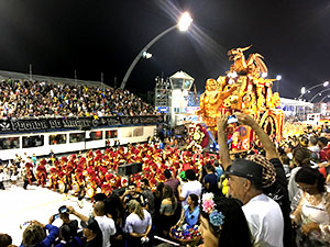The image from Samba School Carnival, Sao Paulo