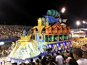 The image from Samba School Carnival, Sao Paulo