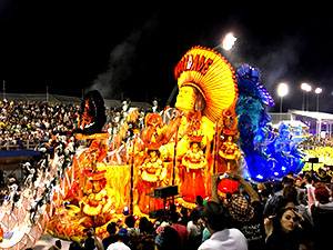 The image from Samba School Carnival, Sao Paulo