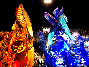 The image from Samba School Carnival, Sao Paulo