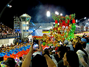 The image from Samba School Carnival, Sao Paulo