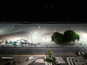 Image or Copacabana at night