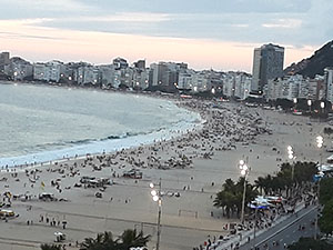 Image or Copacabana at night