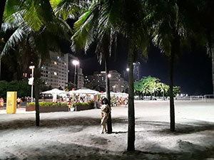 Image or Copacabana at night