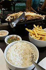 Image or Copacabana at night