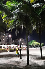 Image or Copacabana at night