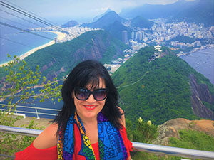 View on the left: Copacabana, Rio and Praia Vermelha.
