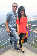 My wife and I at the top of Sugarloar with the Copacabana in the background.
