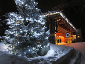 Four Seasons hotel lobby in Whistler