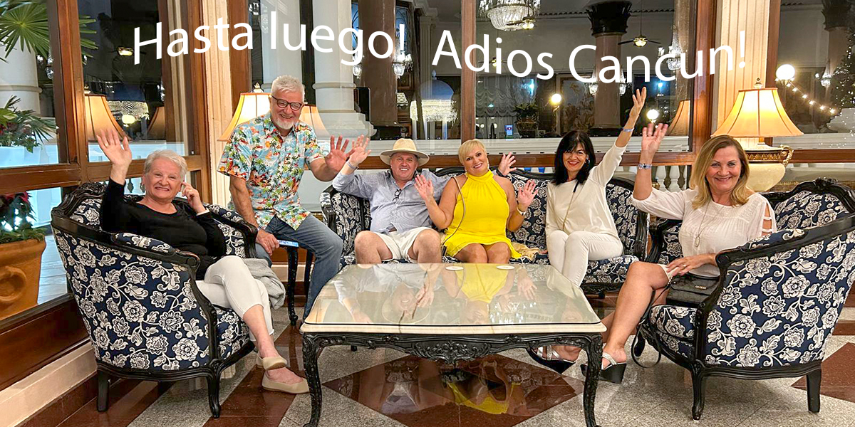 An image of all of us at the hotel lobby