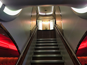 In flight from Houston to Dubai