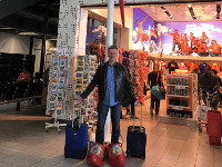 Me in typical amsterdam shoes klompen.