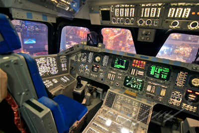 Space-shuttle flight deck