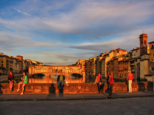 The image of Ponte Vecchio in Florence