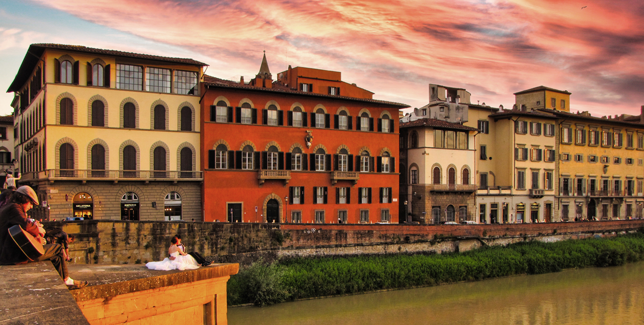 The image of Florence at sunset...