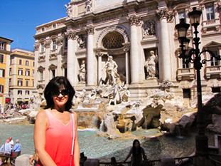 The image of the Trevi Fountain from Rome