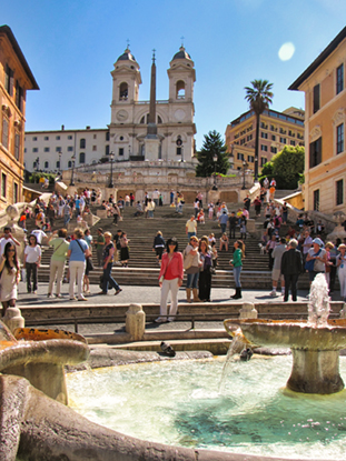 The image of Spanish steps from Rome