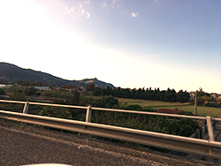 A landscape image on the way from Messina to Palerm
