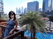 Another view to Jakarta Business district from the pool.