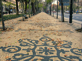 Details from the cobblestone street, Lisbon