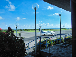 From the flight from San Juan to Nevis