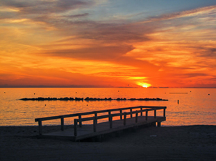 Sunset recorded from the beach