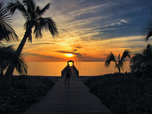 Sunset recorded from the beach