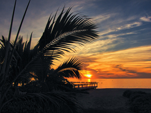 Sunset recorded from the beach