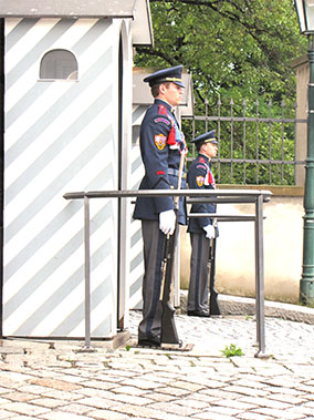 The view from the castle onto Praque center.