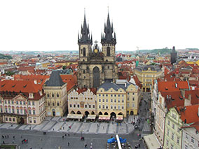 Prague, old town square: St Nichola's Church