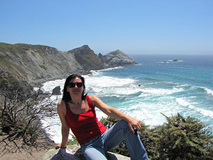 Beach and terrain image from California route 1