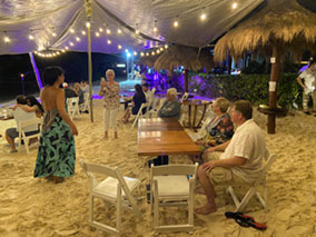 Dinner and fun at the beach