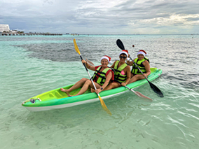 Kayaking at the beach…