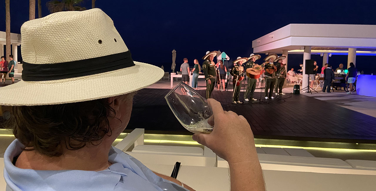 The image from Iberostar hotel in Cancun - enjoying Mariachi band